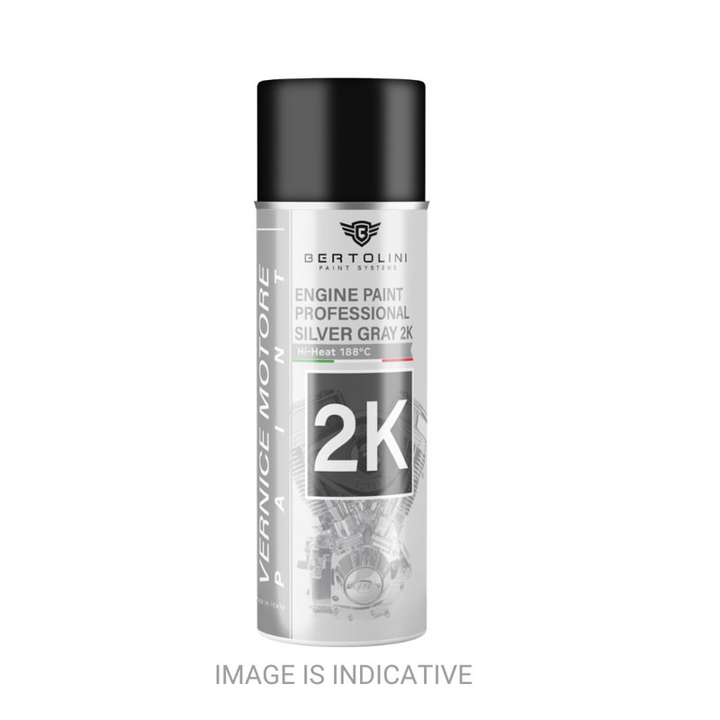 GRIGIO METALLIZZATO 2K ARGENTO Vernice Motore Spray Alta Temperatura Resistente Alla Benzina